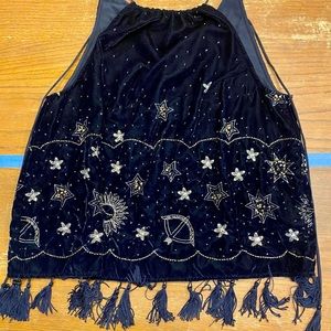 Anthropologie - Letmebe Velvet Starry Night Tank